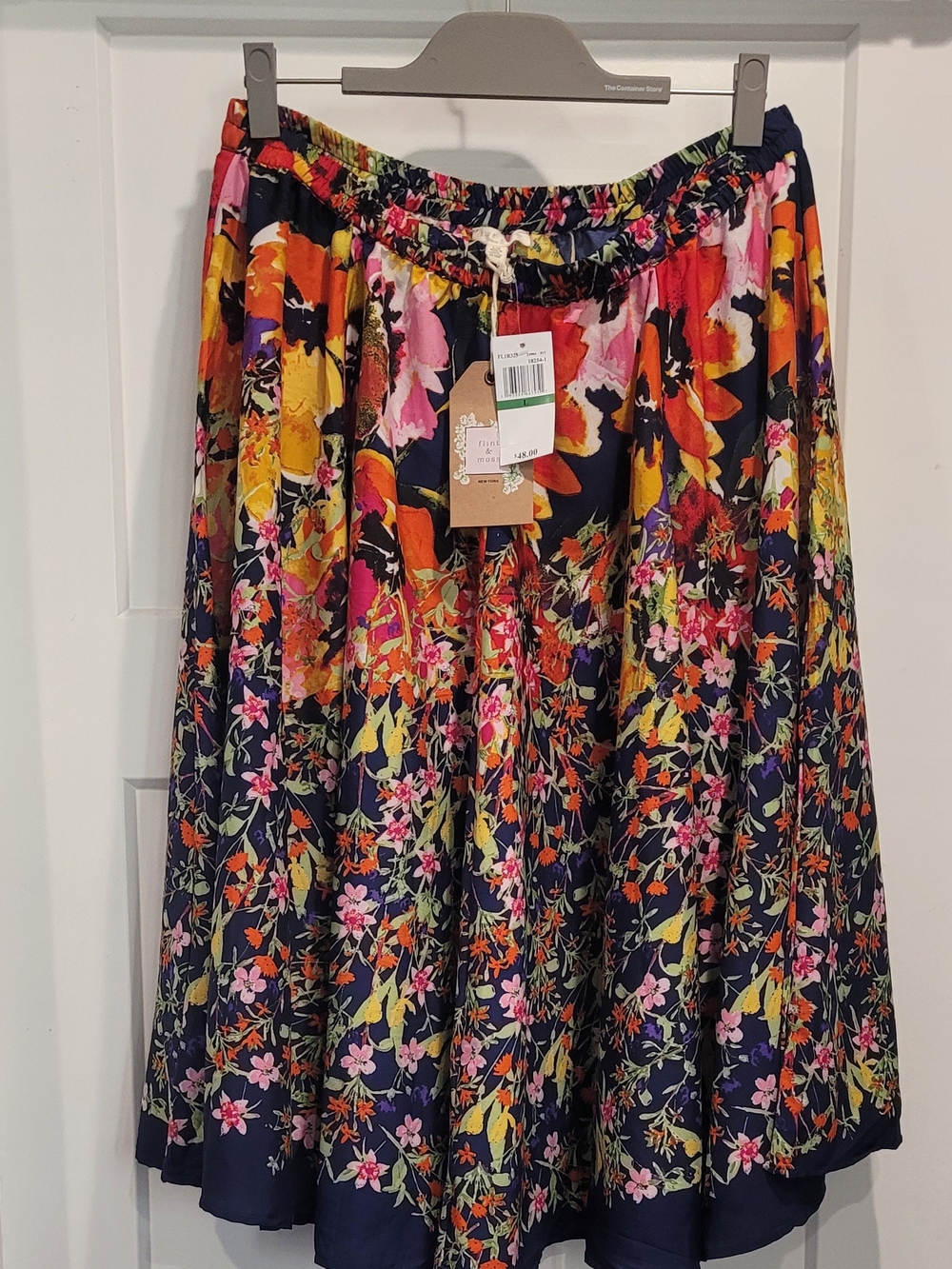 Flint & Moss Midi Skirt with Elastic Waist Large